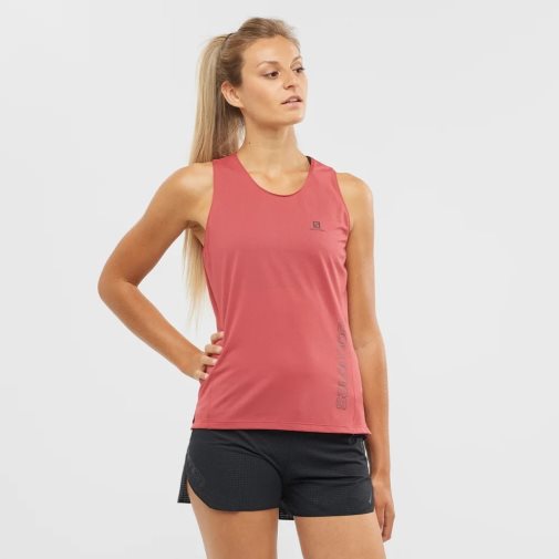 Camisetas Regata Salomon Sense Aero Feminino Rosa | PT H60827